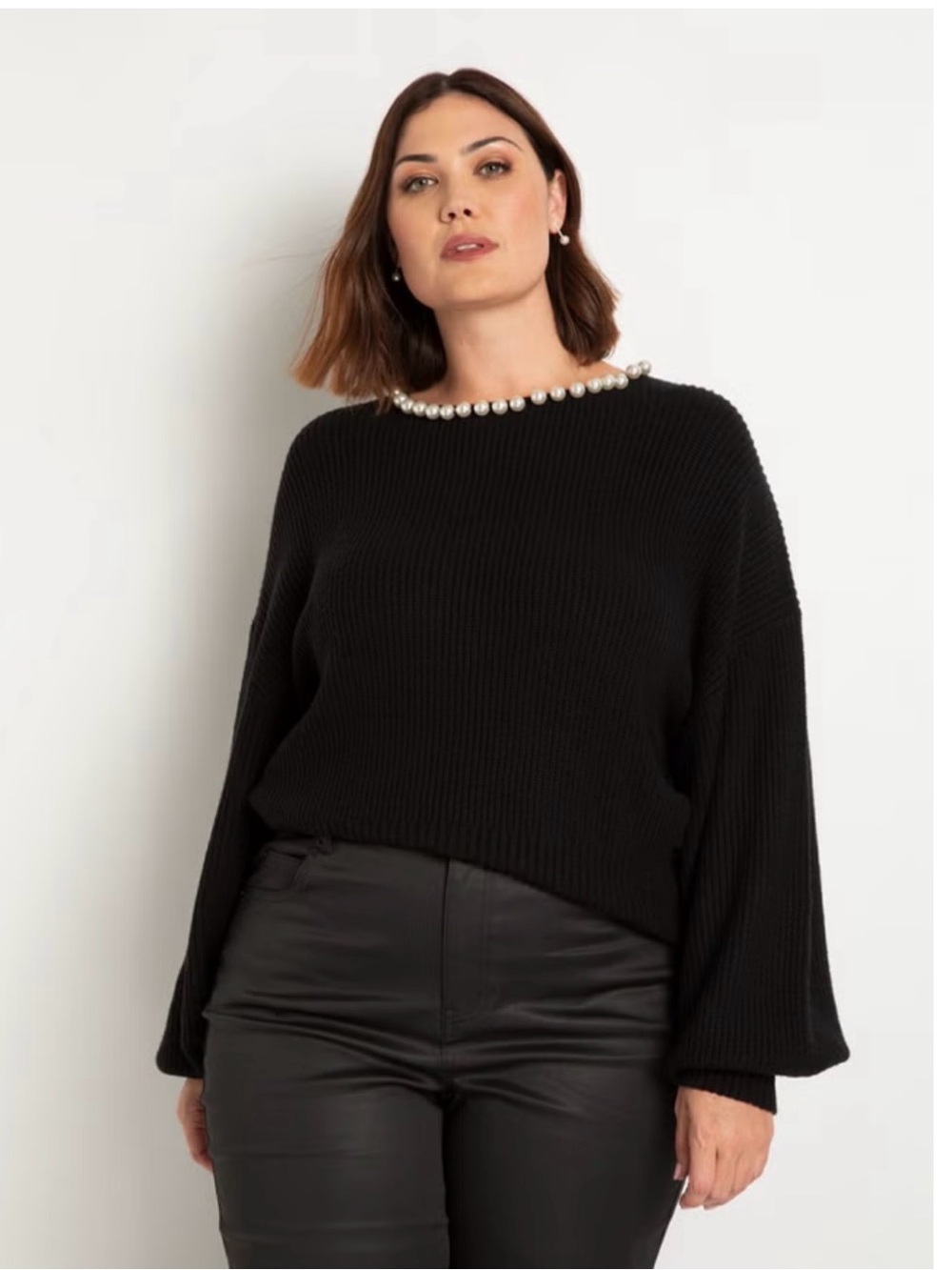 Eloquii Pearl Neck sweater
